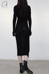 Marc Le Bihan Shoulder Fastest Long -sleeved Dress 2865 Black